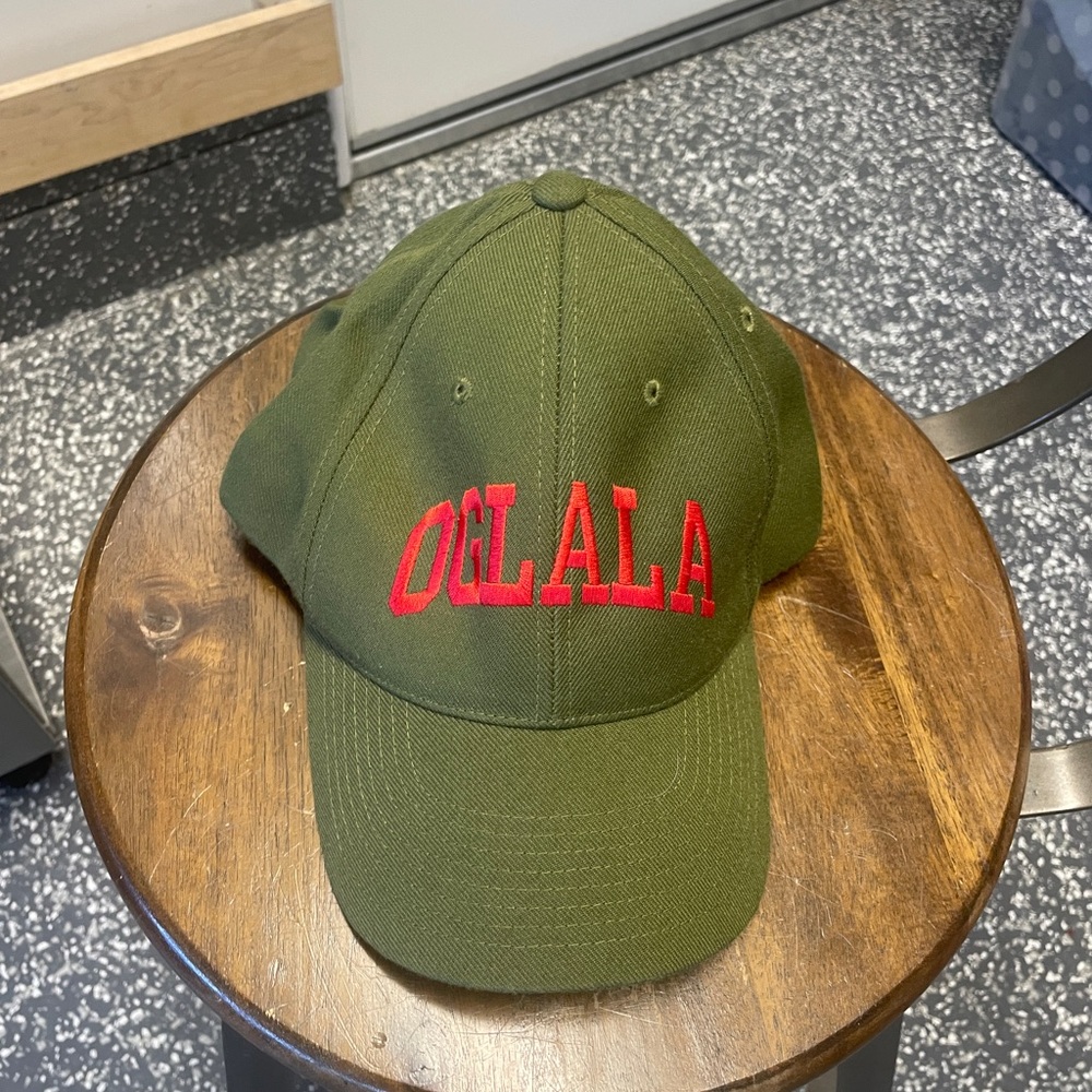Decky OGLALA Olive Green Cap with Red Embroidery